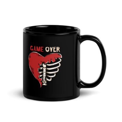 Game Over - Black Glossy Mug