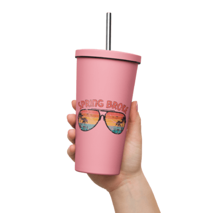 Spring Broke - Insulated tumbler with a straw - Image 6