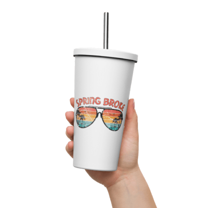 Spring Broke - Insulated tumbler with a straw - Image 12