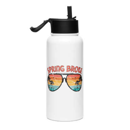 Spring Broke - Stainless steel water bottle with a straw lid - Image 3