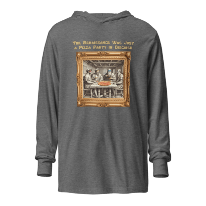 Renaissance Pizza Party – Hooded long-sleeve tee - Image 4