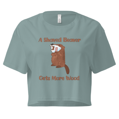 A Shaved Beaver Gets More Wood – Women’s crop top - Image 3